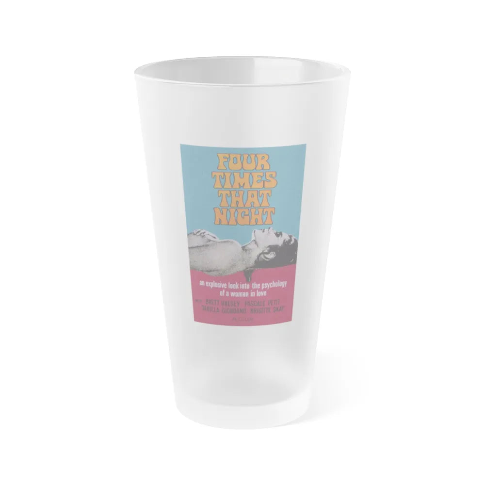 FOUR TIMES THAT NIGHT 1971 Movie Poster - Frosted Pint Glass 16oz-16oz-Frosted-Go Mug Yourself