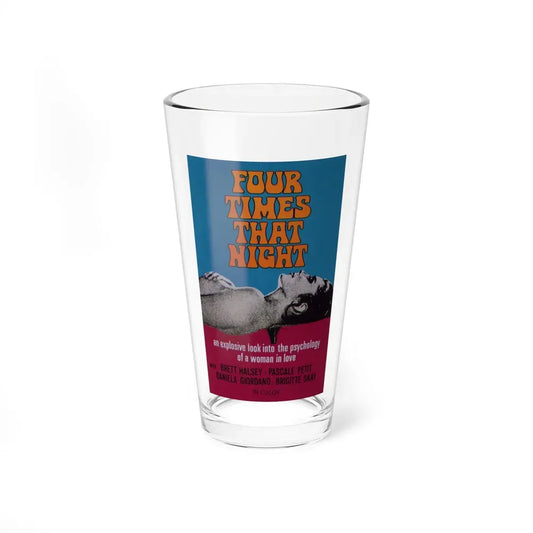 FOUR TIMES THAT NIGHT 1971 Movie Poster - Pint Glass 16oz 16oz - Go Mug Yourself