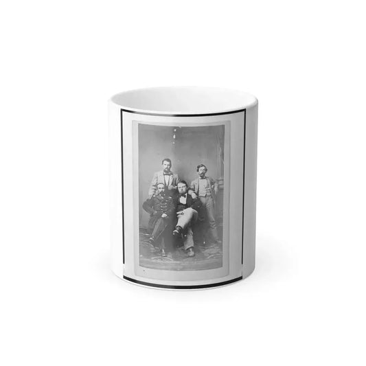 Four Unidentified Men Including at Least One Union Officer, Full-Length Portrait, Seated and Standing, Facing Front (U.S. Civil War) Color Changing Coffee Mug 11oz Default Title 11oz - Go Mug Yourself