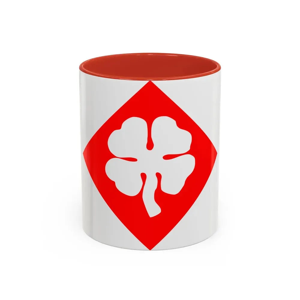 Fourth United States (U.S. Army) Accent Coffee Mug 11oz Red - Go Mug Yourself