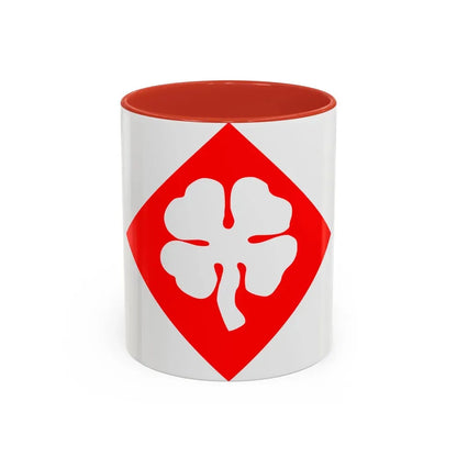 Fourth United States (U.S. Army) Accent Coffee Mug 11oz Red - Go Mug Yourself