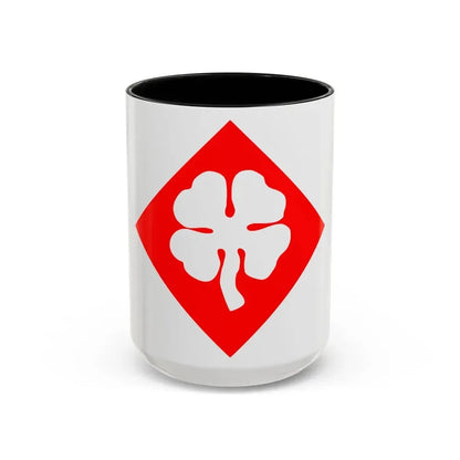 Fourth United States (U.S. Army) Accent Coffee Mug 15oz Black - Go Mug Yourself