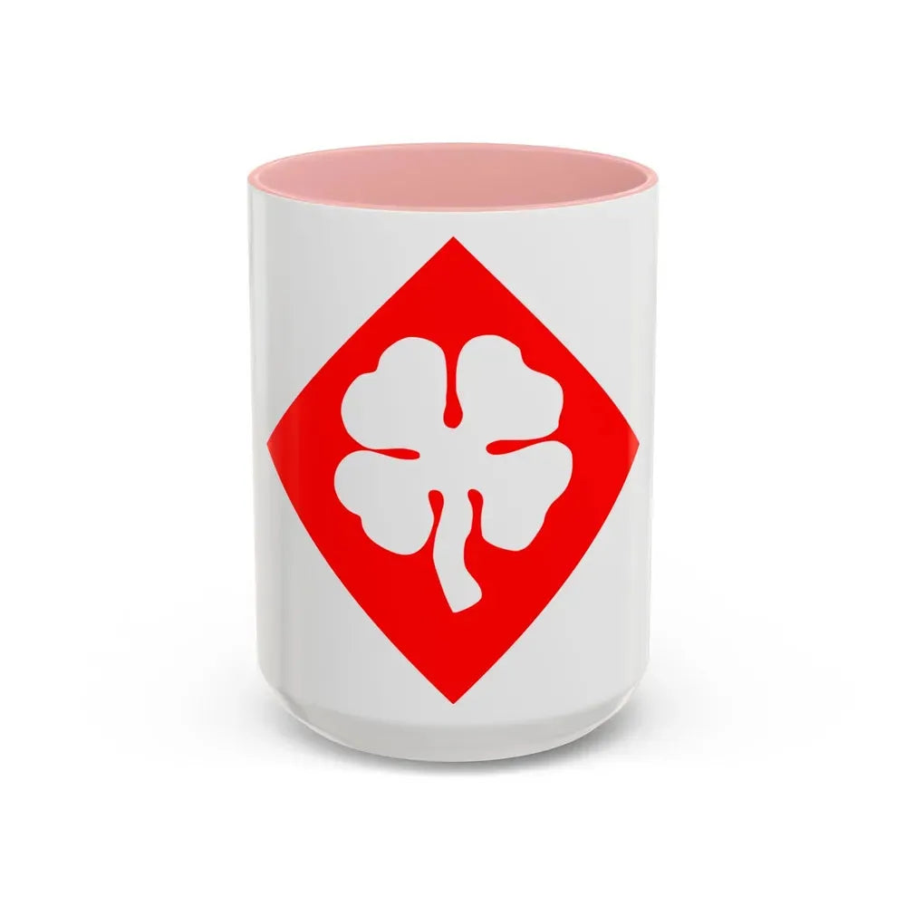Fourth United States (U.S. Army) Accent Coffee Mug 15oz Pink - Go Mug Yourself