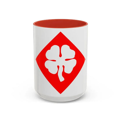 Fourth United States (U.S. Army) Accent Coffee Mug 15oz Red - Go Mug Yourself