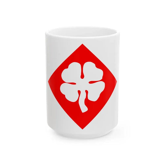 Fourth United States (U.S. Army) White Coffee Mug 15oz - Go Mug Yourself