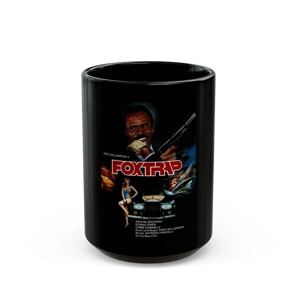 FOXTRAP (GERMAN) 1986 Movie Poster - Black Coffee Mug-15oz-Go Mug Yourself