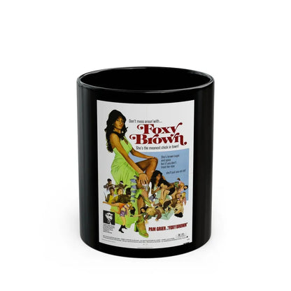 FOXY BROWN 1974 Movie Poster - Black Coffee Mug 11oz - Go Mug Yourself