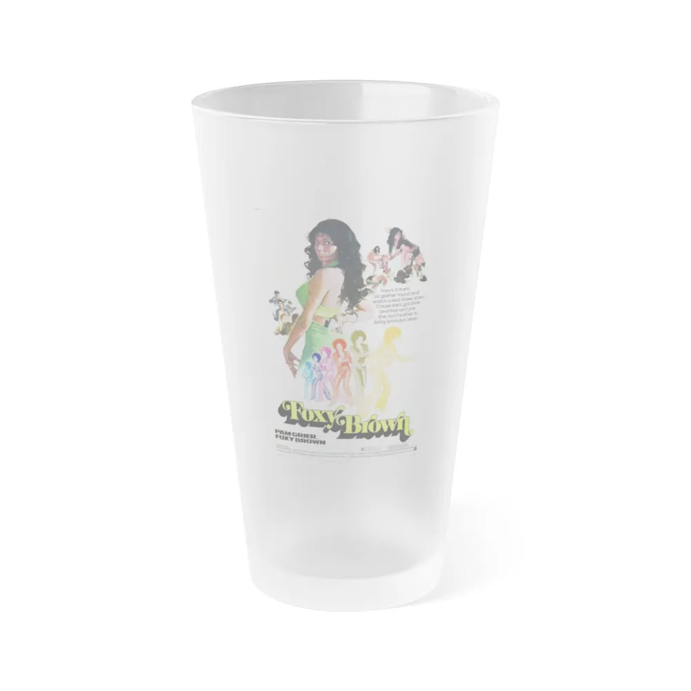 FOXY BROWN (2) 1974 Movie Poster - Frosted Pint Glass 16oz-16oz-Frosted-Go Mug Yourself