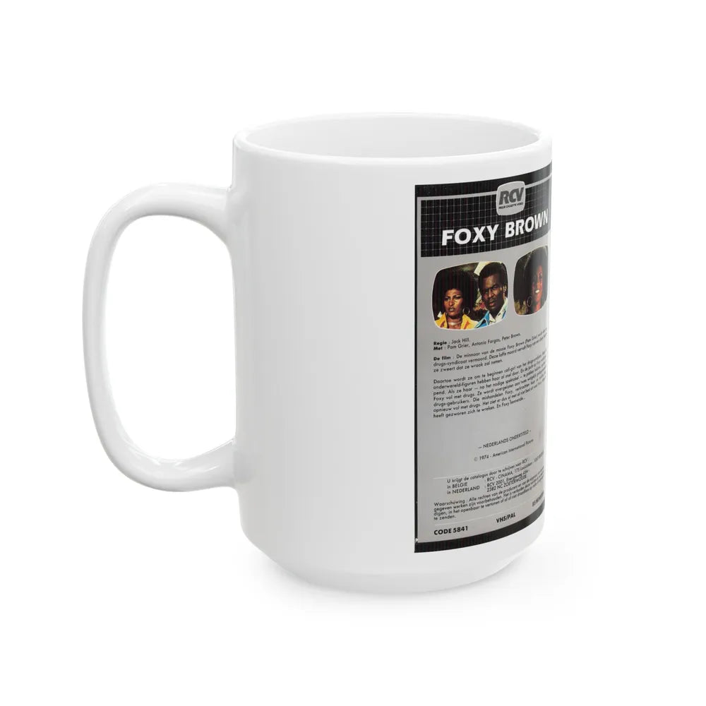 FOXY BROWN (VHS COVER) - White Coffee Mug-Go Mug Yourself