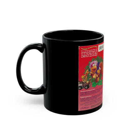 FRAGGLE ROCK A FESTIVE FRAGGLE HOLIDAY (VHS COVER) - Black Coffee Mug-Go Mug Yourself