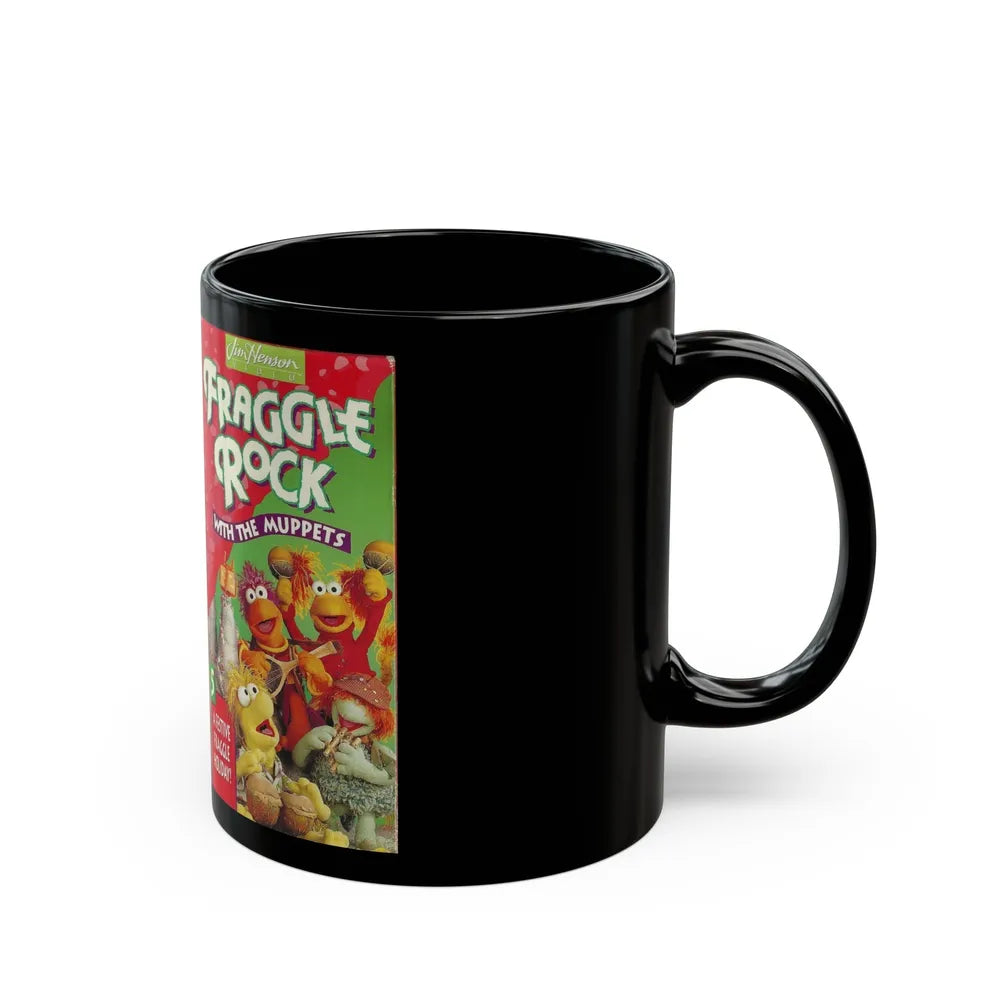 FRAGGLE ROCK A FESTIVE FRAGGLE HOLIDAY (VHS COVER) - Black Coffee Mug-Go Mug Yourself