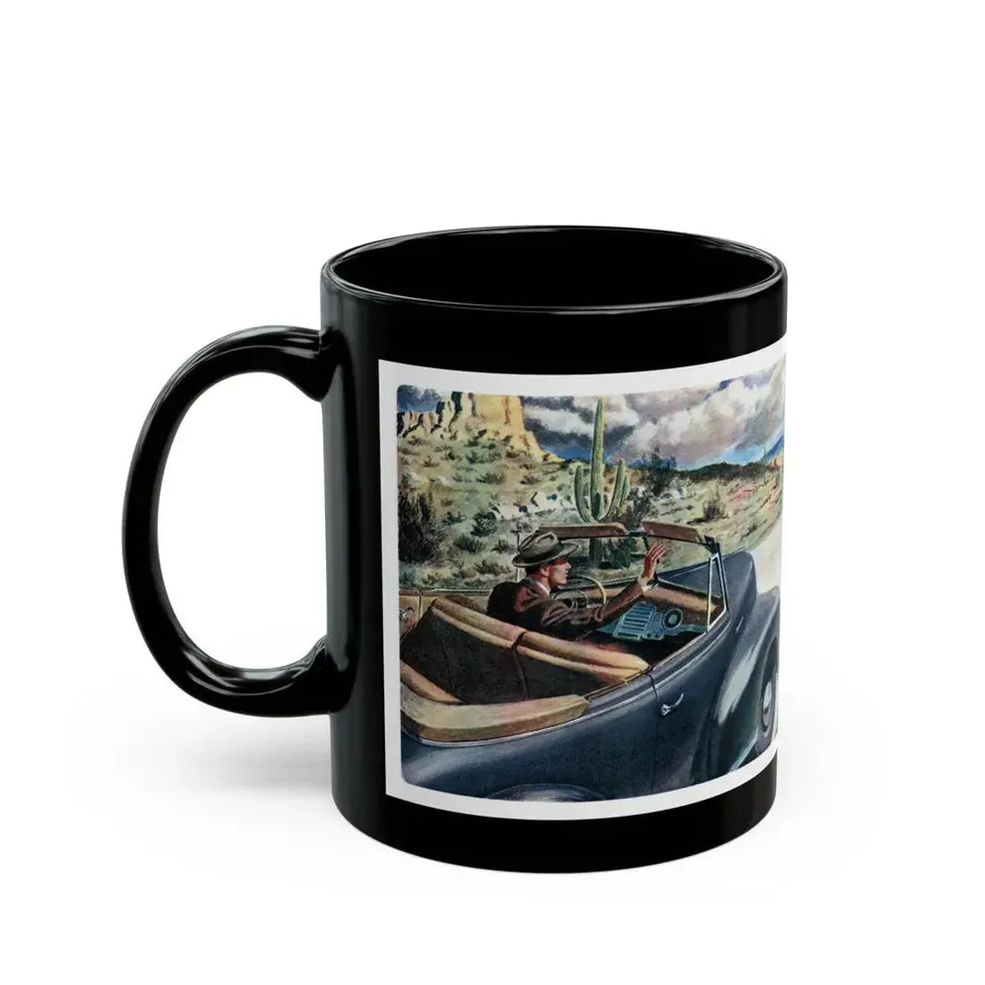 Frame-Up, Liberty, October, 1948 - Black Coffee Mug - Go Mug Yourself