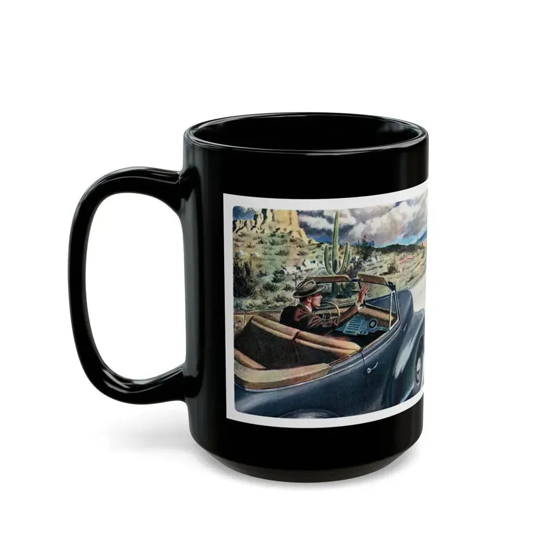 Frame-Up, Liberty, October, 1948 - Black Coffee Mug - Go Mug Yourself