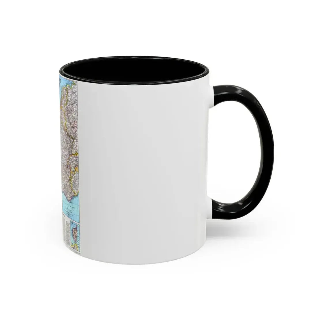 France (1989) (Map) Accent Coffee Mug - Go Mug Yourself