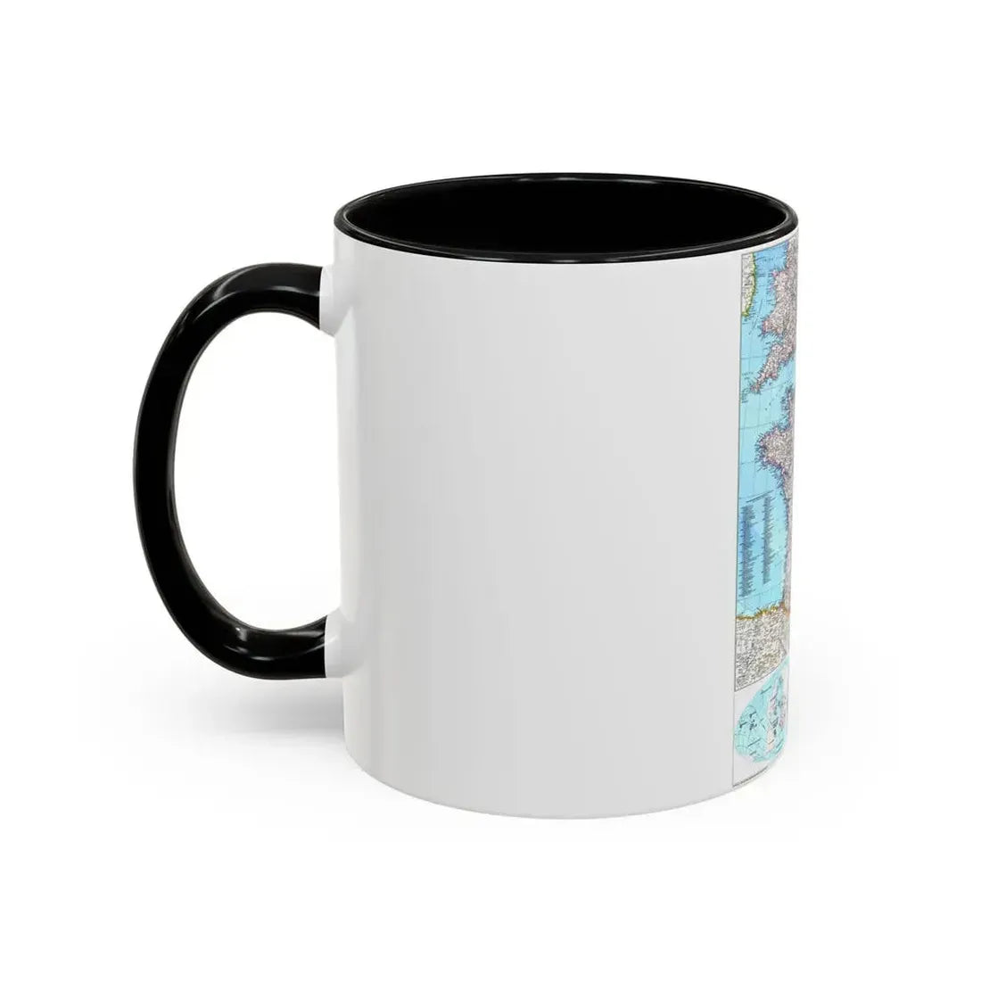 France (1989) (Map) Accent Coffee Mug - Go Mug Yourself