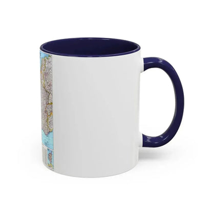 France (1989) (Map) Accent Coffee Mug - Go Mug Yourself