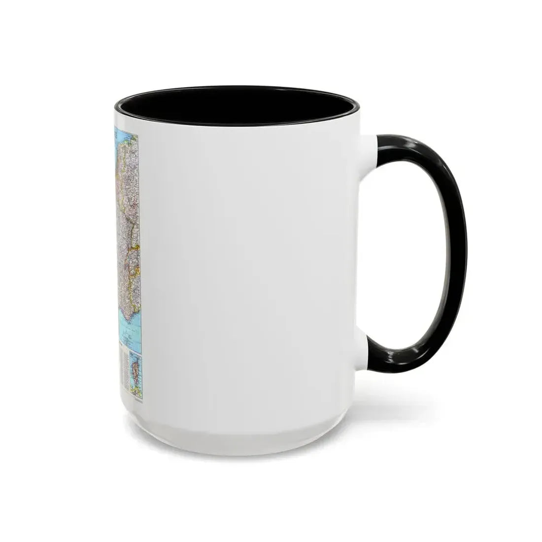 France (1989) (Map) Accent Coffee Mug - Go Mug Yourself