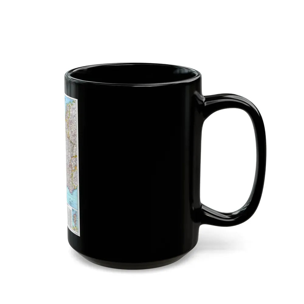 France (1989) (Map) Black Coffee Mug - Go Mug Yourself