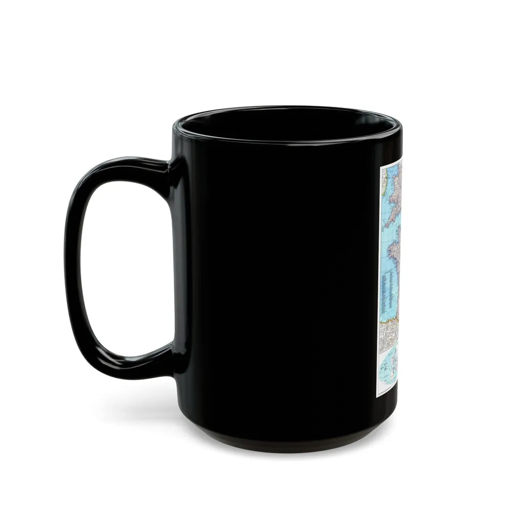 France (1989) (Map) Black Coffee Mug-Go Mug Yourself