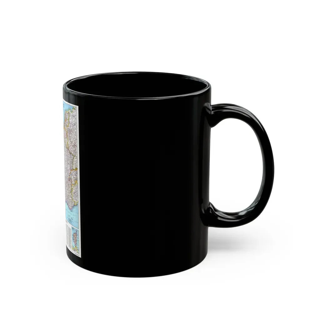 France (1989) (Map) Black Coffee Mug - Go Mug Yourself