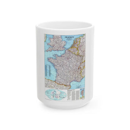 France (1989) (Map) White Coffee Mug-15oz-Go Mug Yourself