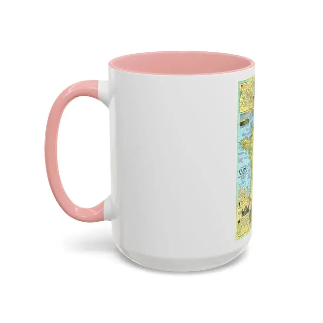 France - A Traveller's Map 1 (1971) (Map) Accent Coffee Mug - Go Mug Yourself
