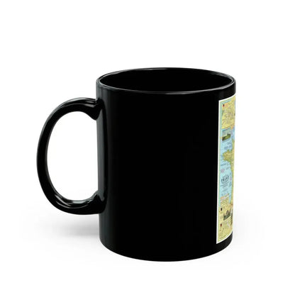 France - A Traveller's Map 1 (1971) (Map) Black Coffee Mug - Go Mug Yourself