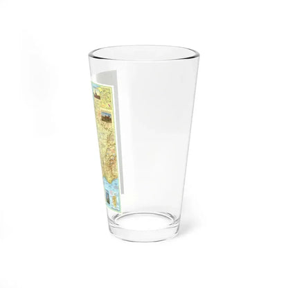 France - A Traveller's Map 1 (1971) (Map) Pint Glass 16oz - Go Mug Yourself