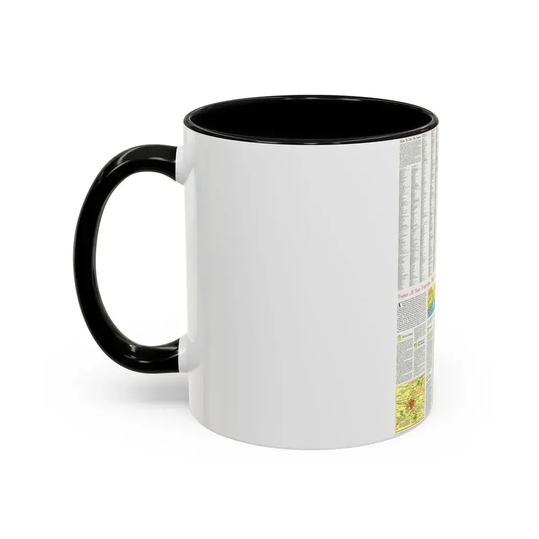 France - A Traveller's Map 2 (1971) (Map) Accent Coffee Mug - Go Mug Yourself