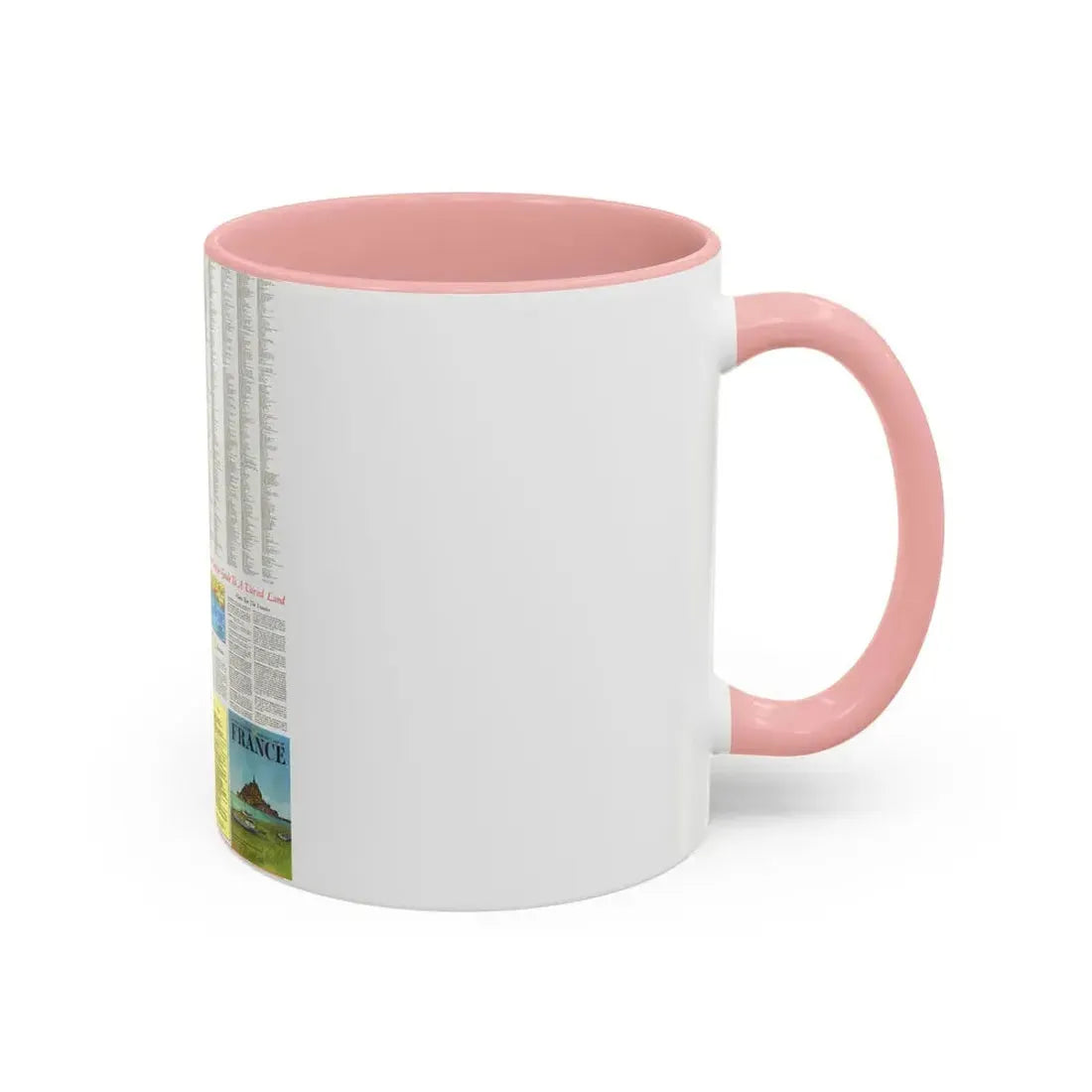 France - A Traveller's Map 2 (1971) (Map) Accent Coffee Mug - Go Mug Yourself