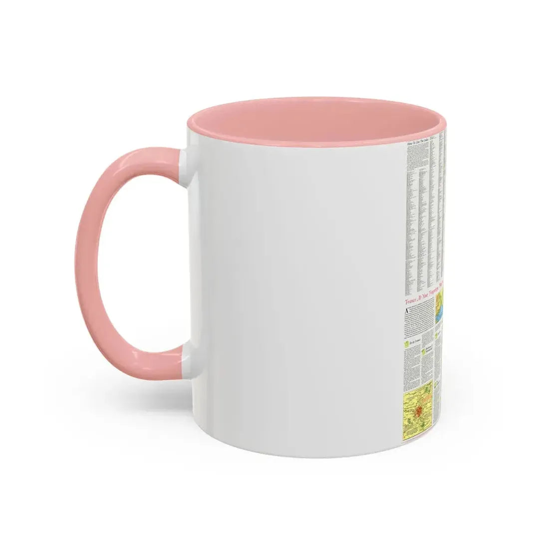 France - A Traveller's Map 2 (1971) (Map) Accent Coffee Mug - Go Mug Yourself