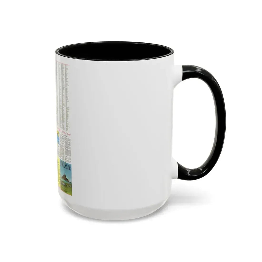 France - A Traveller's Map 2 (1971) (Map) Accent Coffee Mug - Go Mug Yourself