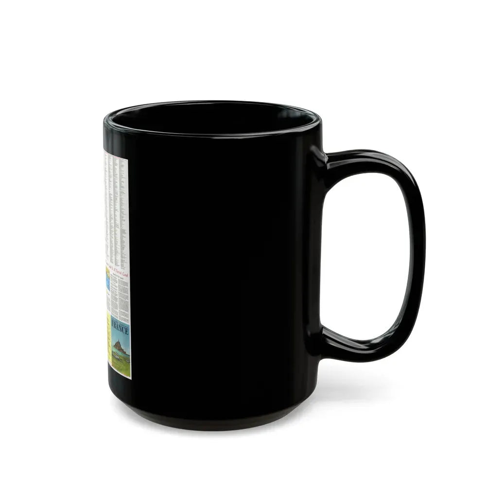 France - A Traveller's Map 2 (1971) (Map) Black Coffee Mug - Go Mug Yourself