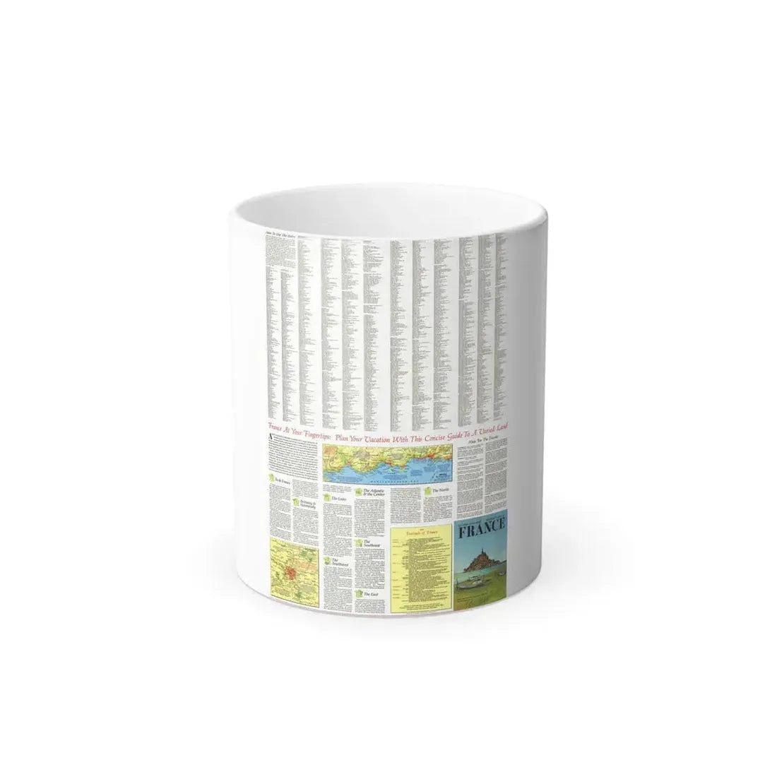 France - A Traveller's Map 2 (1971) (Map) Color Changing Mug 11oz Default Title - Go Mug Yourself