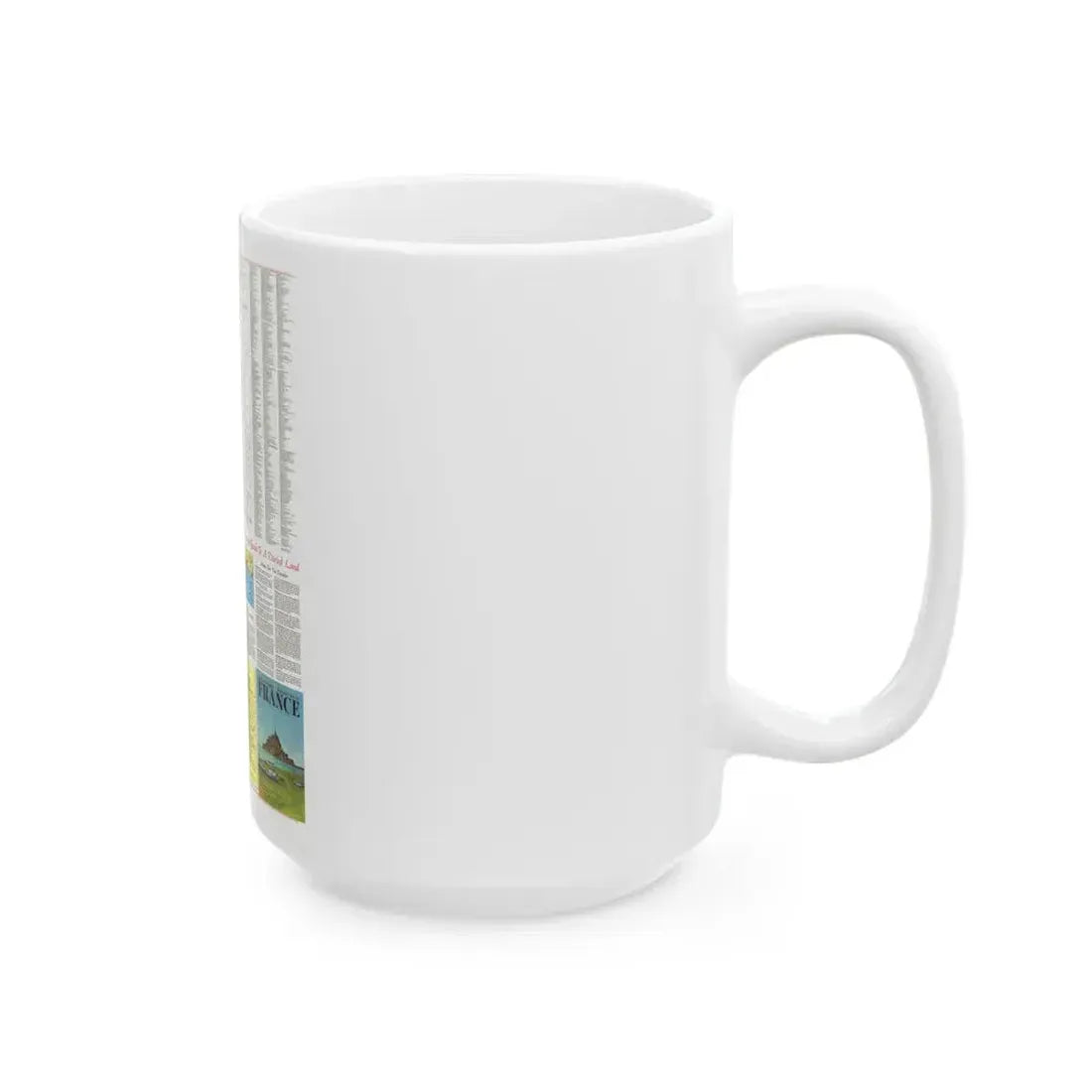 France - A Traveller's Map 2 (1971) (Map) White Coffee Mug - Go Mug Yourself