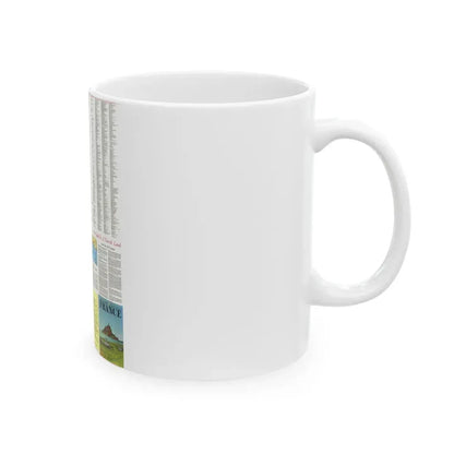 France - A Traveller's Map 2 (1971) (Map) White Coffee Mug - Go Mug Yourself