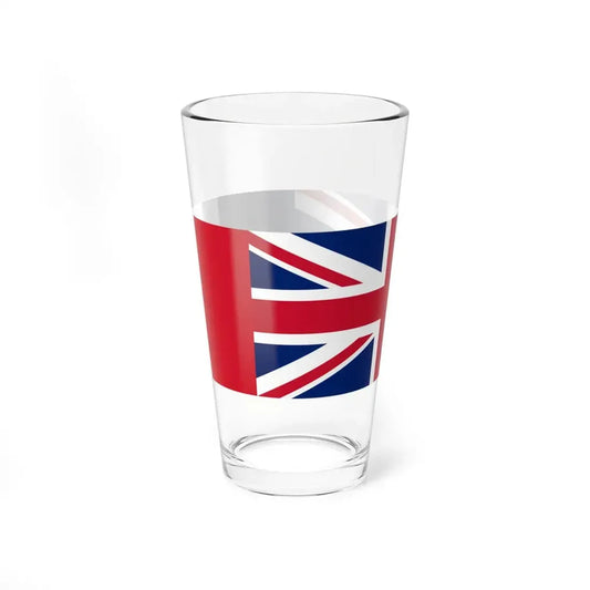 France and United Kingdom flags (France) Pint Glass 16oz 16oz - Go Mug Yourself