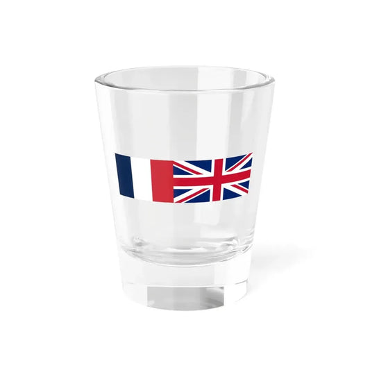 France and United Kingdom flags (France) Shot Glass 1.5oz 1.5oz - Go Mug Yourself
