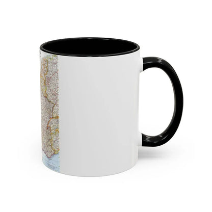 France, Belgium, and the Netherlands (1960) (Map) Accent Coffee Mug - Go Mug Yourself