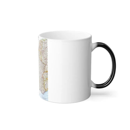 France, Belgium, and the Netherlands (1960) (Map) Color Changing Mug 11oz-Go Mug Yourself