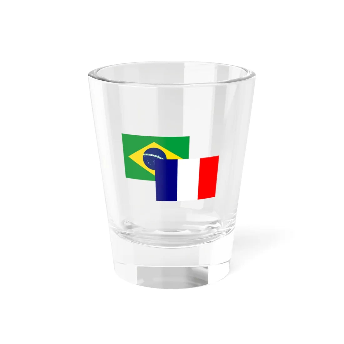 France-Brazil Flag (Brazil) Shot Glass 1.5oz 1.5oz - Go Mug Yourself