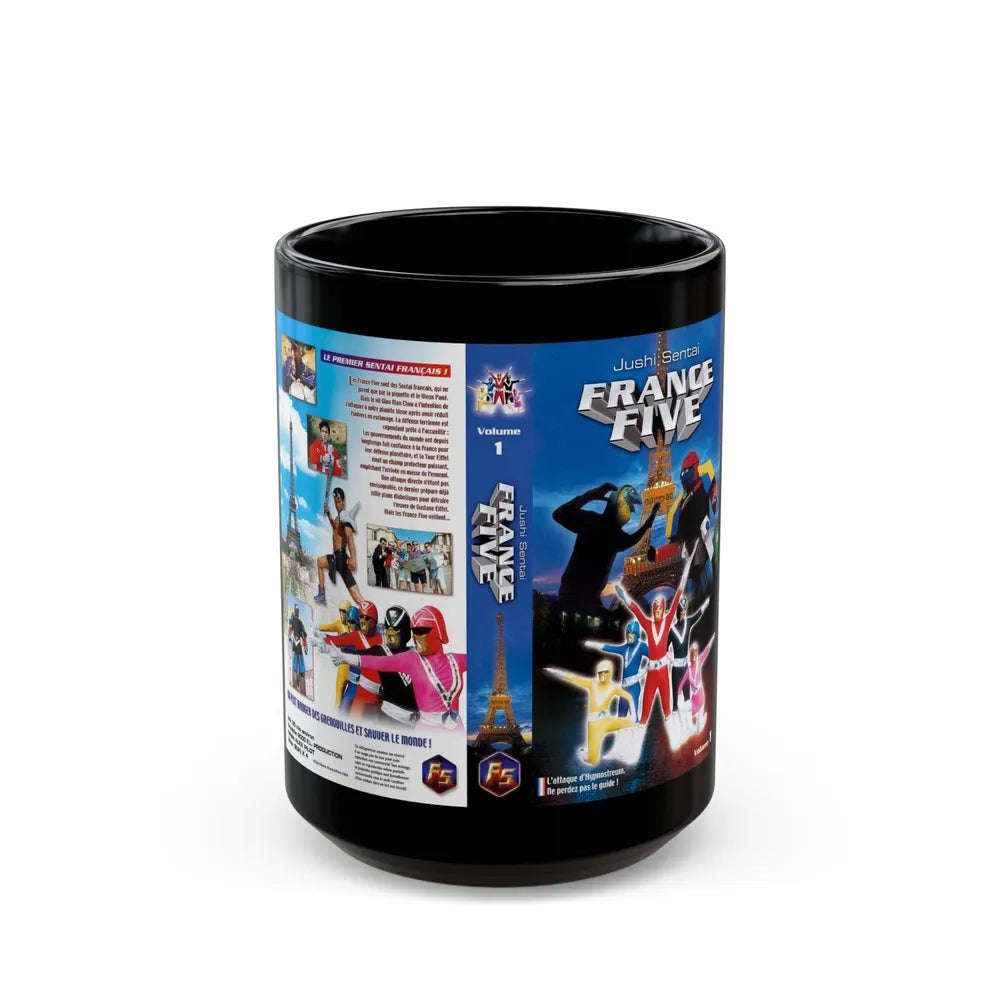 FRANCE FIVE (VHS COVER) - Black Coffee Mug-15oz-Go Mug Yourself