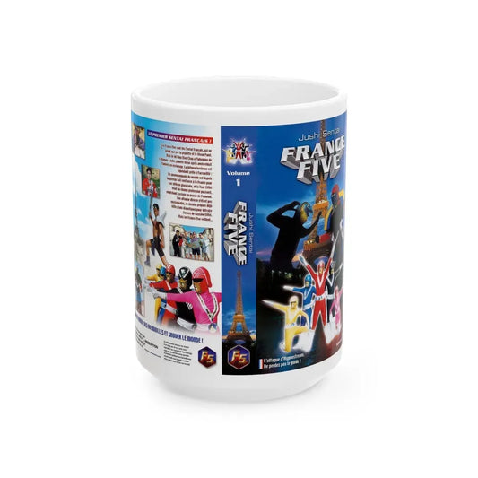 FRANCE FIVE (VHS COVER) - White Coffee Mug 15oz - Go Mug Yourself