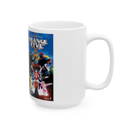 FRANCE FIVE (VHS COVER) - White Coffee Mug-Go Mug Yourself