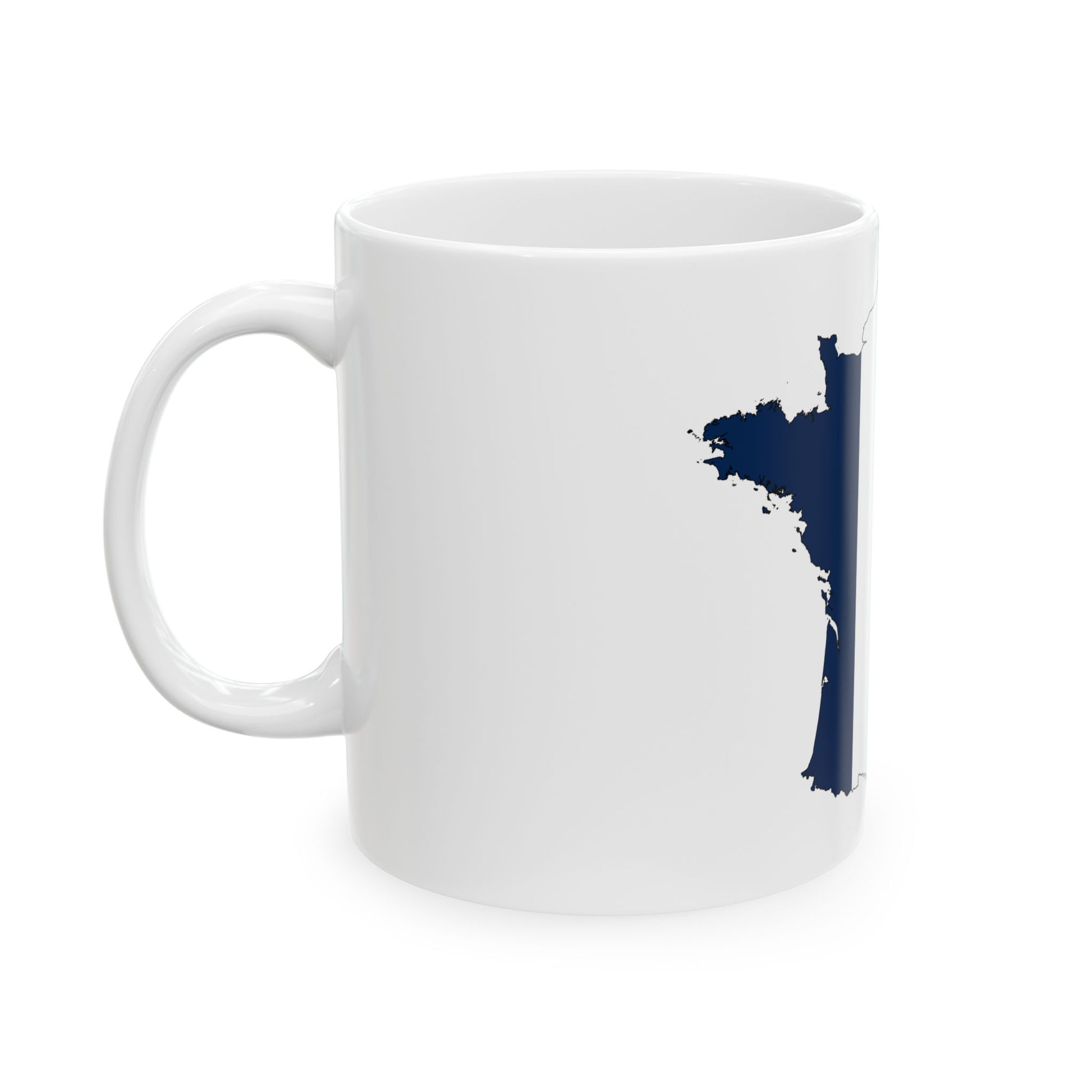 France-Flagmap (France) White Coffee Mug-Go Mug Yourself