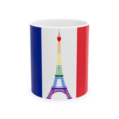 France Gay flag (France) White Coffee Mug 11oz - Go Mug Yourself