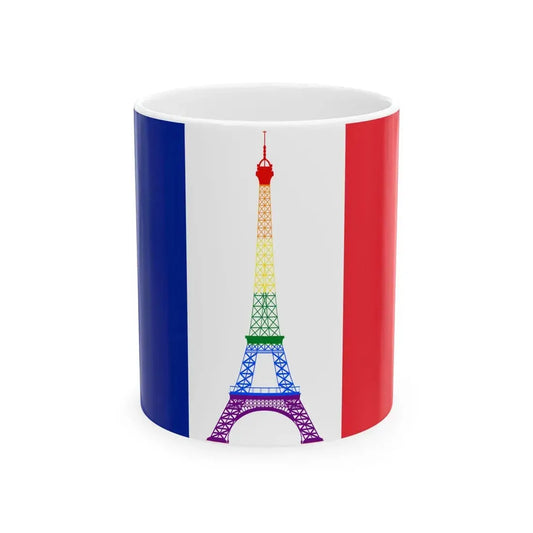 France Gay flag (France) White Coffee Mug 11oz - Go Mug Yourself
