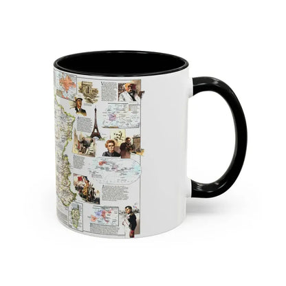 France- - Historical Evolution of a Nation (1989) (Map) Accent Coffee Mug - Go Mug Yourself