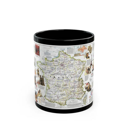 France- - Historical Evolution of a Nation (1989) (Map) Black Coffee Mug-11oz-Go Mug Yourself