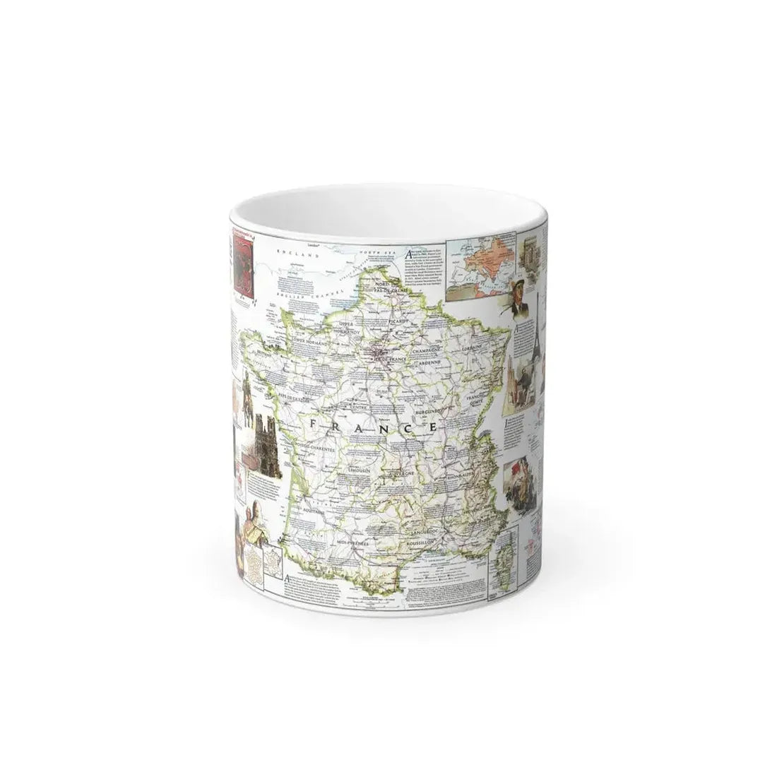 France- - Historical Evolution of a Nation (1989) (Map) Color Changing Mug 11oz Default Title - Go Mug Yourself